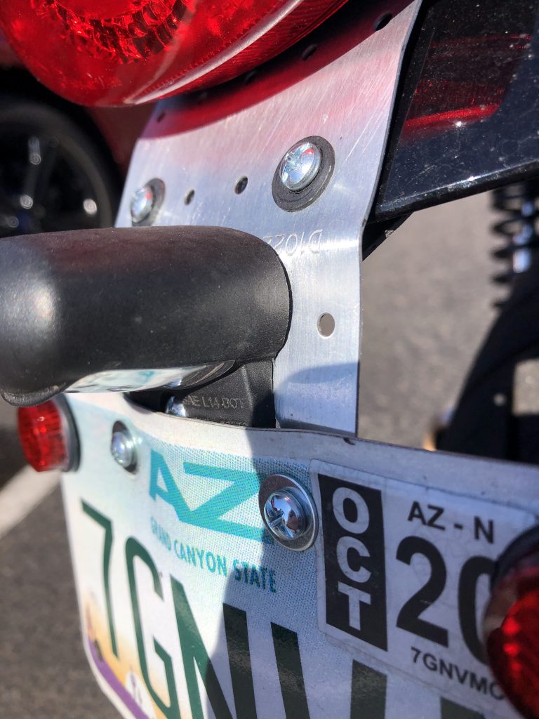 2018 Street Twin - Custom License Plate and License Plate Light Bracket - Brushed Aluminum